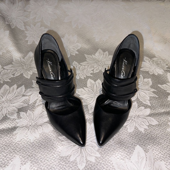 Kenneth Cole New York Wanda Leather Heels, Size 6.5, Black - Picture 15 of 16